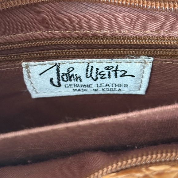 Vintage John Weitz Genuine Leather Alligator Embossed Shoulder Bag - Picture 5 of 5